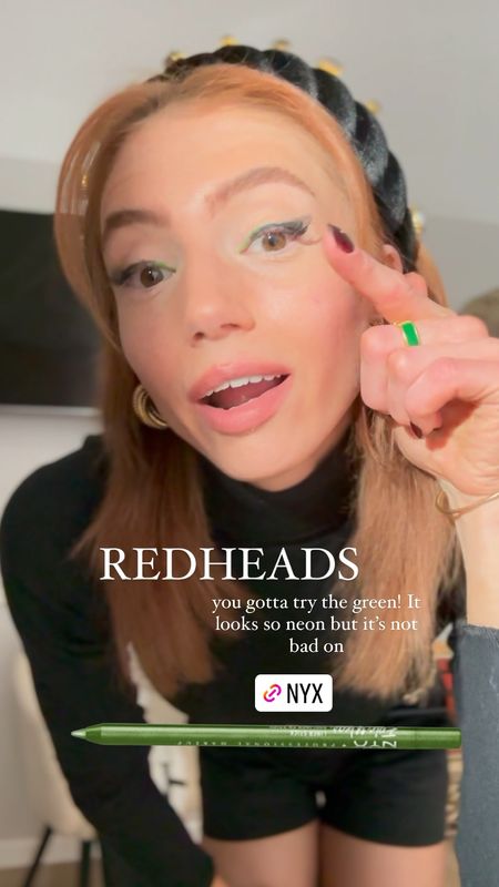 Redhead beauty
Black Friday, Beauty sales 
Green eyeliner 
Winged eyeliner 
Waterproof eyeliner 
Gift guide

#LTKCyberWeek #LTKGiftGuide #LTKHoliday