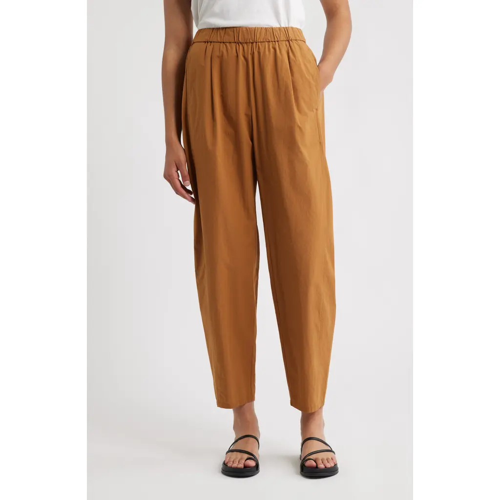 Eileen Fisher Pleated Lantern Ankle Pants in Bronze at Nordstrom Rack, Size Large | Nordstrom Rack
