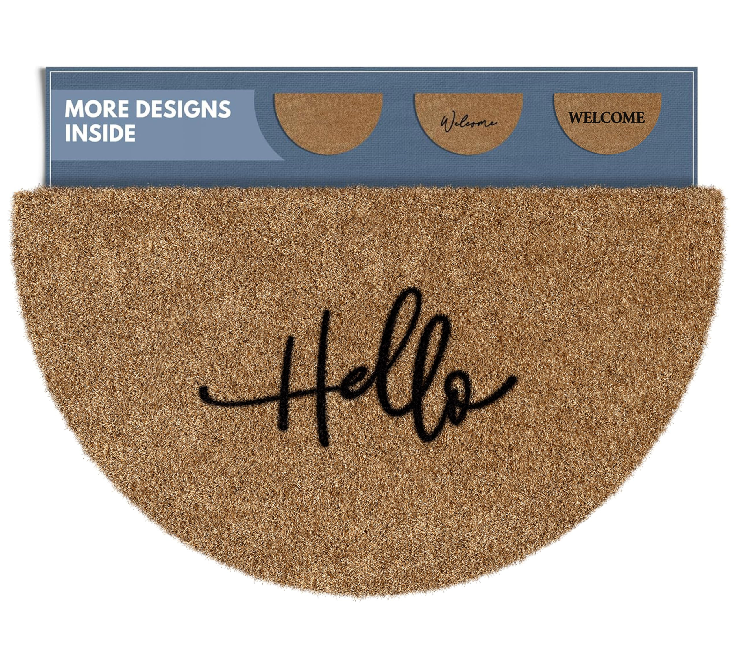 Barnyard Designs Half Moon Welcome Mat for Front Door and Outdoor Entrance, Large Door Mat Indoor... | Amazon (US)