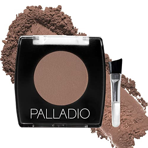 Palladio Brow Powder for Eyebrows, Soft and Natural Eyebrow Powder with Jojoba Oil & Shea Butter, Helps Enhance & Define Brows, Compact Size for Purse or Travel, Includes Applicator Brush, Soft Brown | Amazon (US)