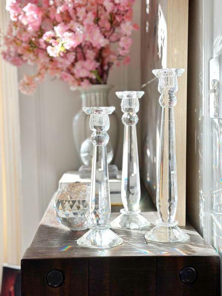 Crystal home decor objects, house of Blum, Alice lane home, crystal candlestick holder, paperweight, vase designer modern 

#LTKFindsUnder100 #LTKHome #LTKFindsUnder50