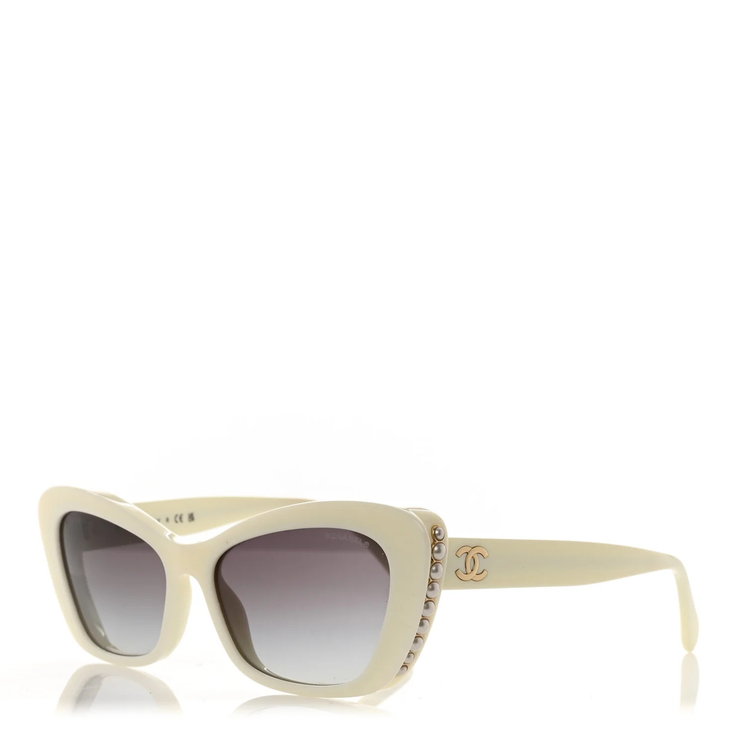 Acetate Pearl Cat Eye CC Sunglasses 5481-H White | FASHIONPHILE (US)