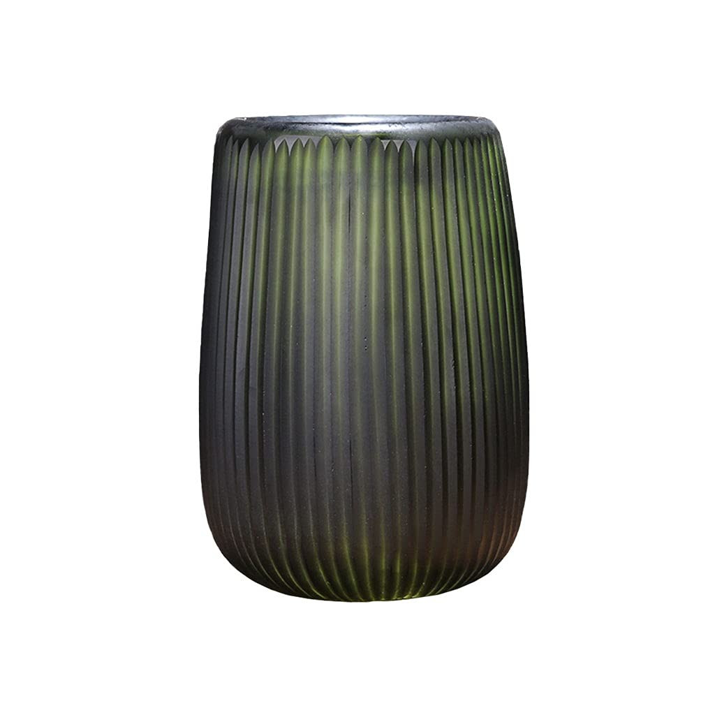 Vase Modern Glazed Engraved Striped Glass Vase TV Cabinet Creative Decoration Living Room Porch F... | Amazon (US)
