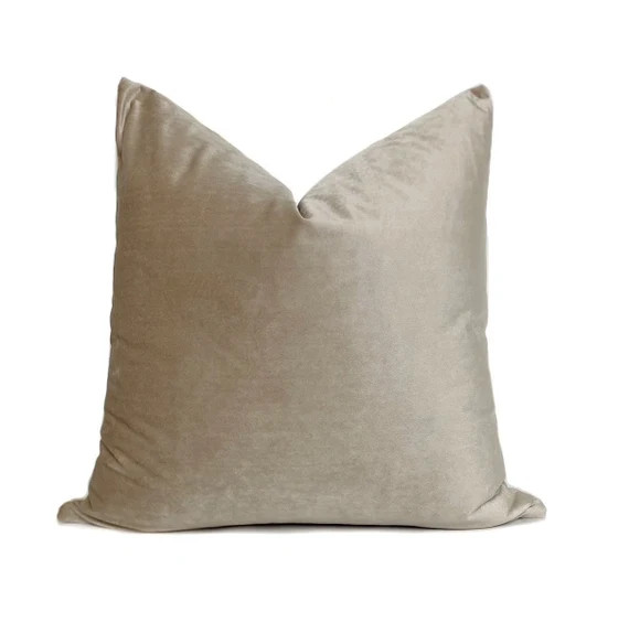 Velvet Pillow Cover | Champagne | Light Gold Velvet | Throw Pillows | Pillow Covers | Hollywood R... | Etsy (US)