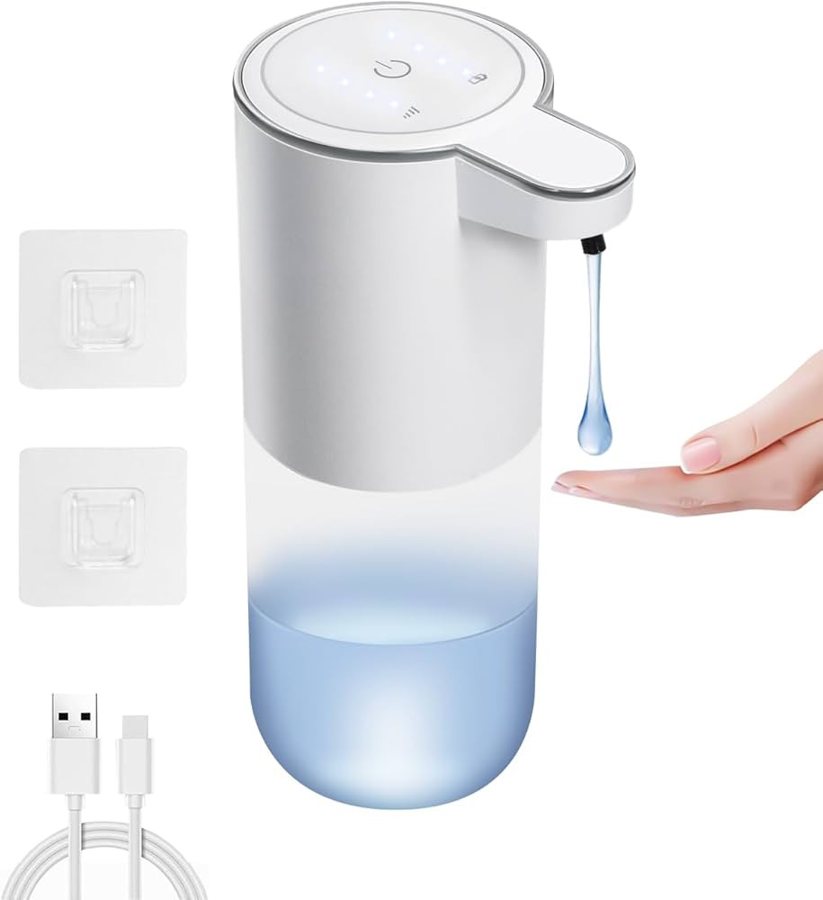 Automatic Soap Dispenser Touchless-Rechargeable,Liquid soap Dispenser-4 Adjustable Levels,4 Power... | Amazon (US)