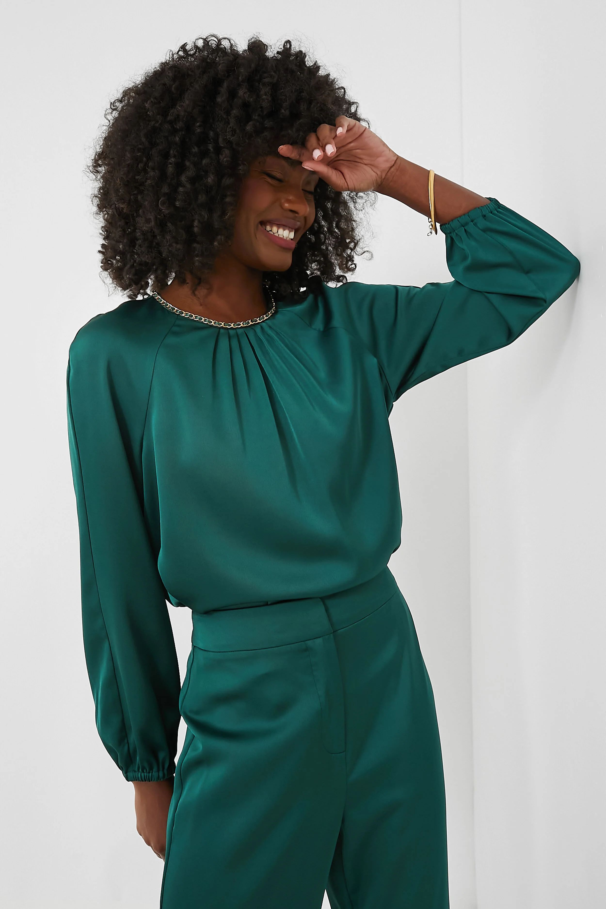 Rainforest Green Adah Blouse | Tuckernuck (US)