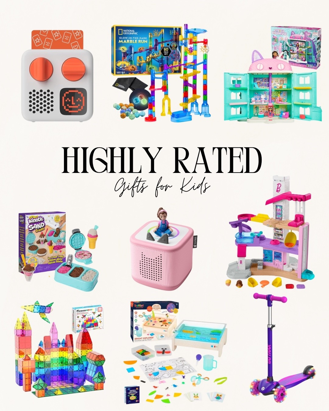 Sharing my top highly-rated gifts for kids, the ones parents rave about and kids actually play with year-round.
From open-ended toys to creative play sets and big “wow” gifts, these picks are durable, engaging, and perfect for toddlers through early elementary. These are the gifts that hold up, grow with your child, and get 5-star reviews for a reason.

#LTKKids #LTKHoliday #LTKGiftGuide