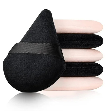 Powder Puff 6Pcs Triangle Powder Puffs for Face Powder Velvet Setting Powder Sponge Makeup Puff with Strap Reusable Wet Dry Dual-use Face Makeup Sponge Beauty Blender Pressed Applicator Tool | Walmart (US)