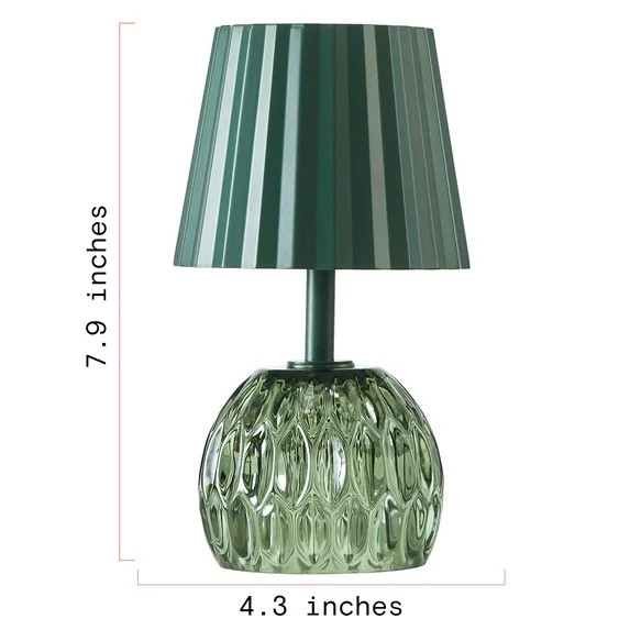 Beautiful Portable Rechargeable Thyme Green Table Lamp by Drew Barrymore, 7.9" H | Walmart (US)