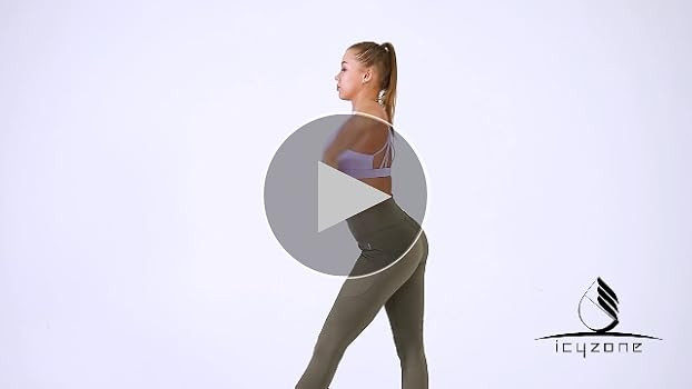 Padded Strappy Sports Bra Yoga Tops Activewear Workout Clothes for Women | Amazon (US)