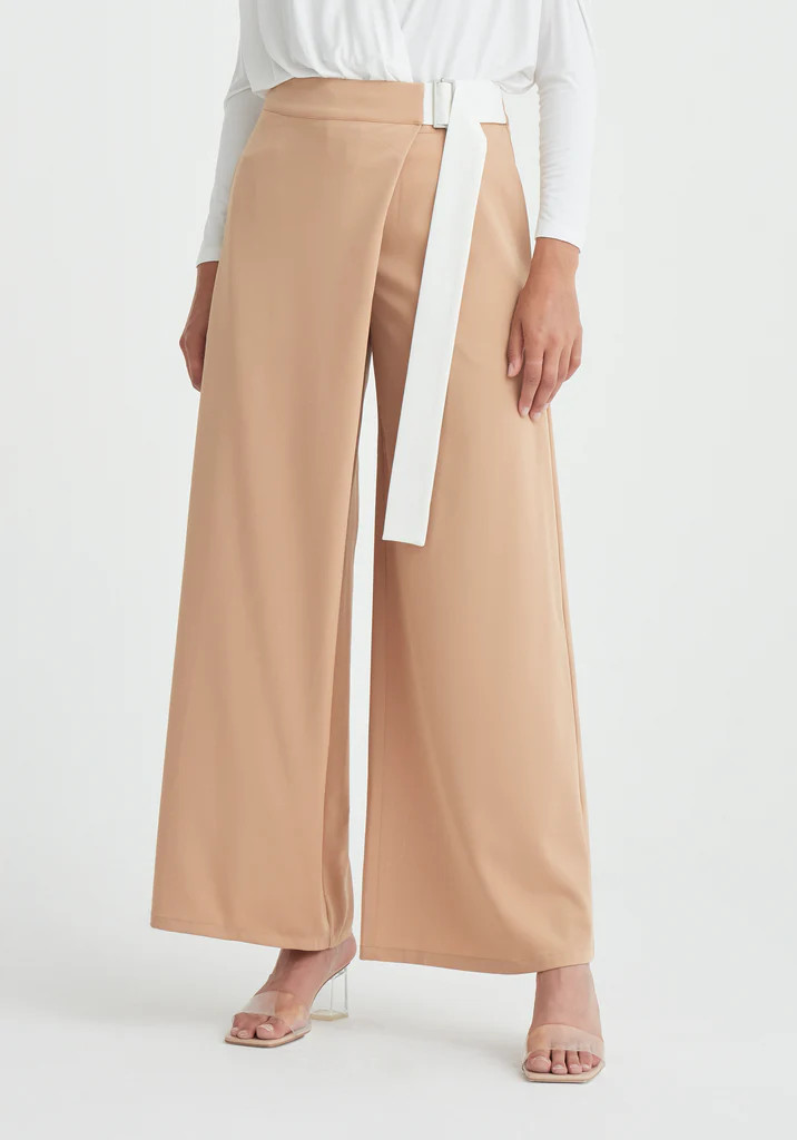 Wide Leg Wrap Trousers | Paisie