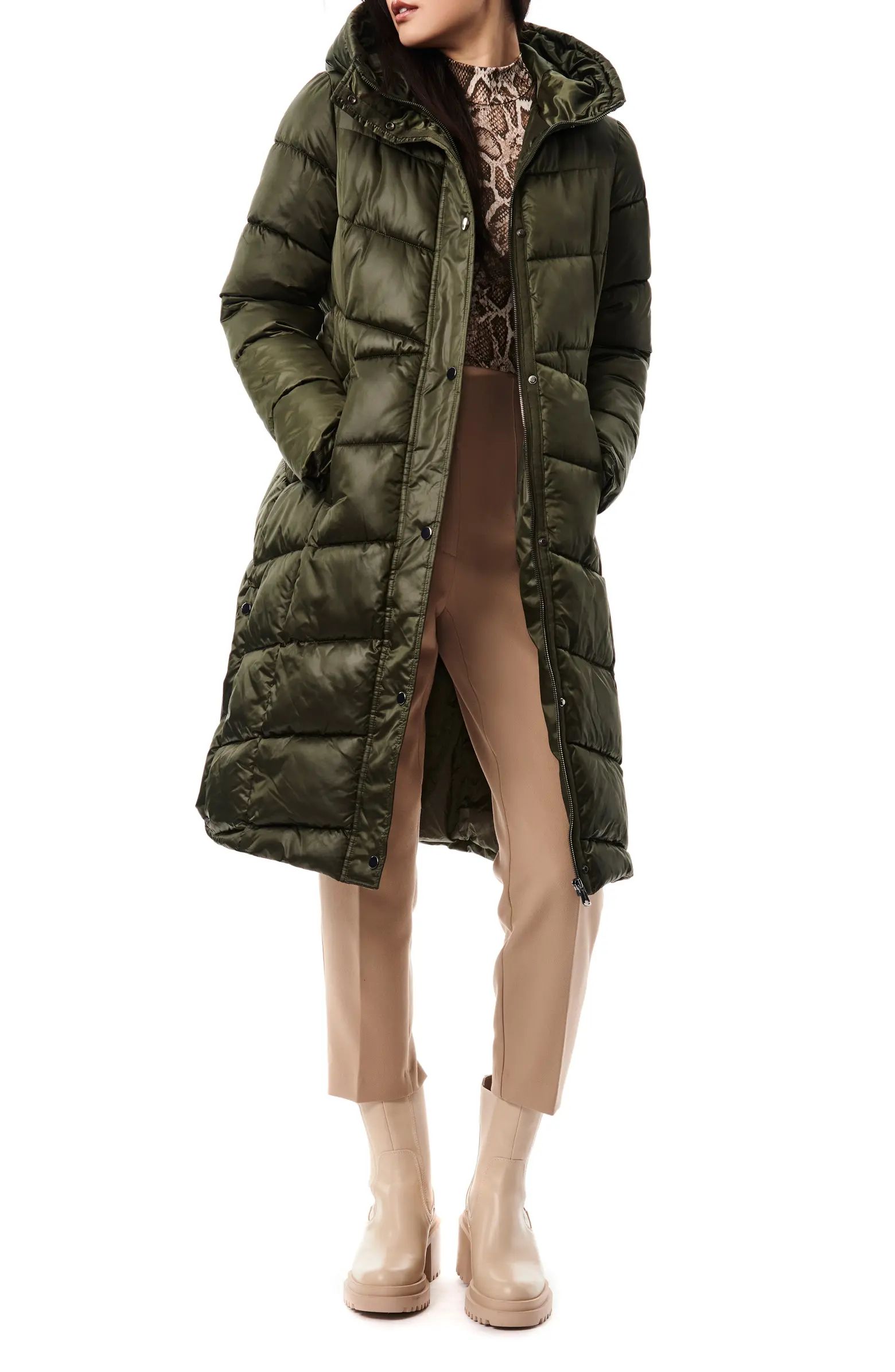 Shiny Insulated Puffer Coat | Nordstrom