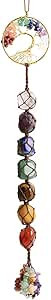 VNVETYTO Tree of Life Chakra Stones Healing Crystals Feng Shui Hanging Ornament 7 Chakra Wall Orn... | Amazon (US)