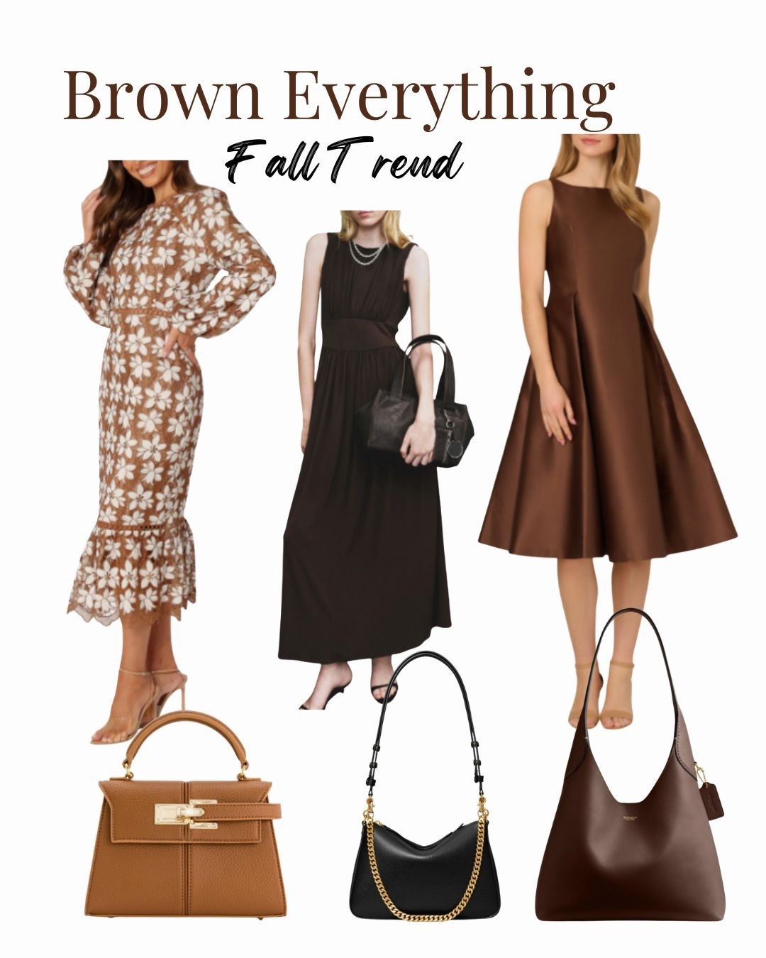 Brown is the new black this fall 🤎 Which look would you wear? All outfits + accessories linked on my LTK — from Nordstrom’s latest fall arrivals 🍂 #LTKtrend  #FallFashionEdit #NordstromFinds
Fall dresses
Chocolate brown dresses
Fall outfits 

#LTKSeasonal #LTKParties #LTKStyleTip