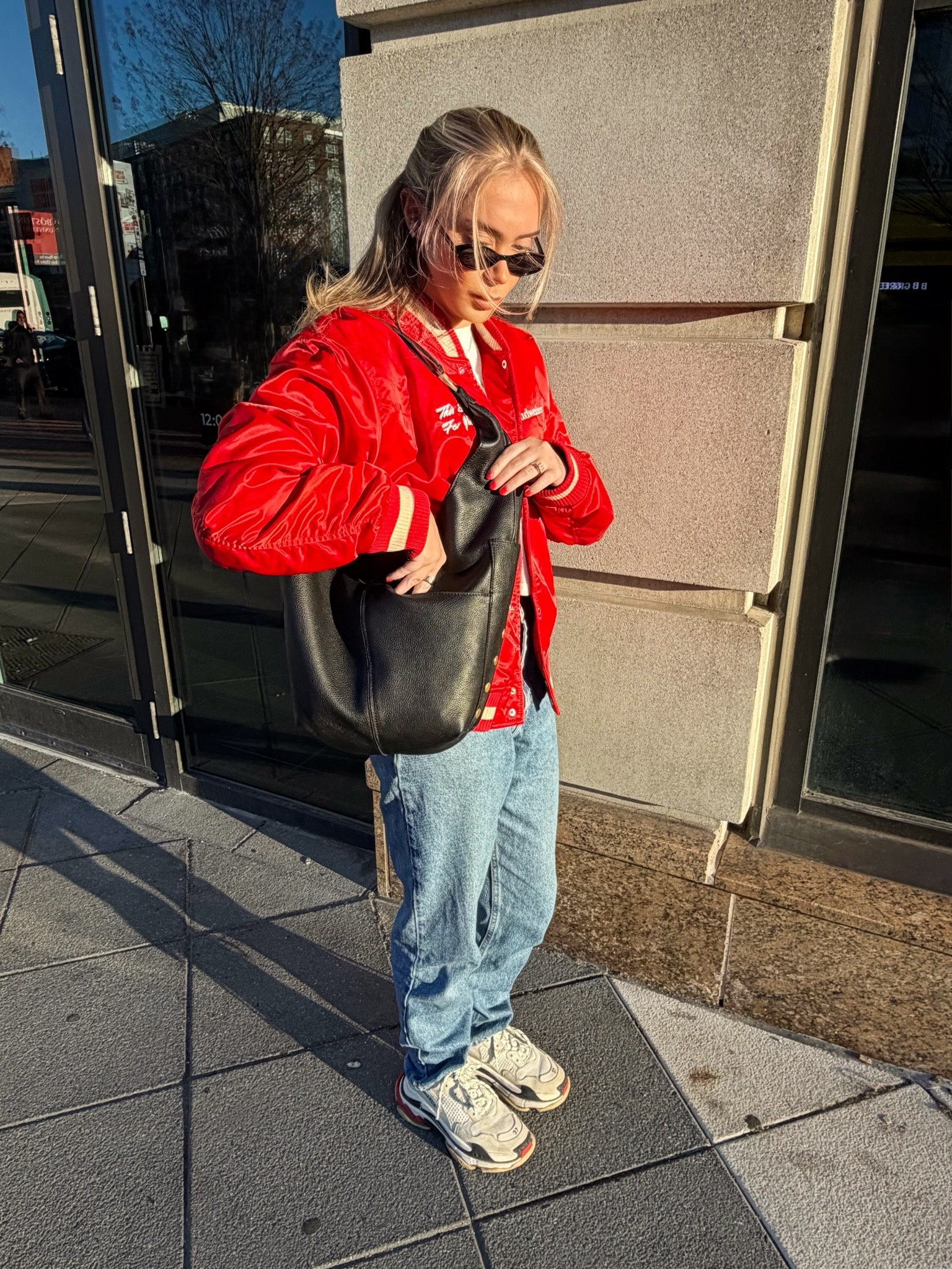 boston night out outfit ✨ 
oversized bomber jackets, baggy denim, designer sneakers + the perfect everyday shoulder bag = my ideal cool girl uniform honestly. linked all my staples 🤍

#LTKgrwm #LTKootd #LTKdayinmylife
