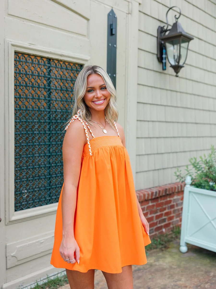 Strappy Orange Mini Dress - Southern Made | Shop Southern Made & Southern Made Tees