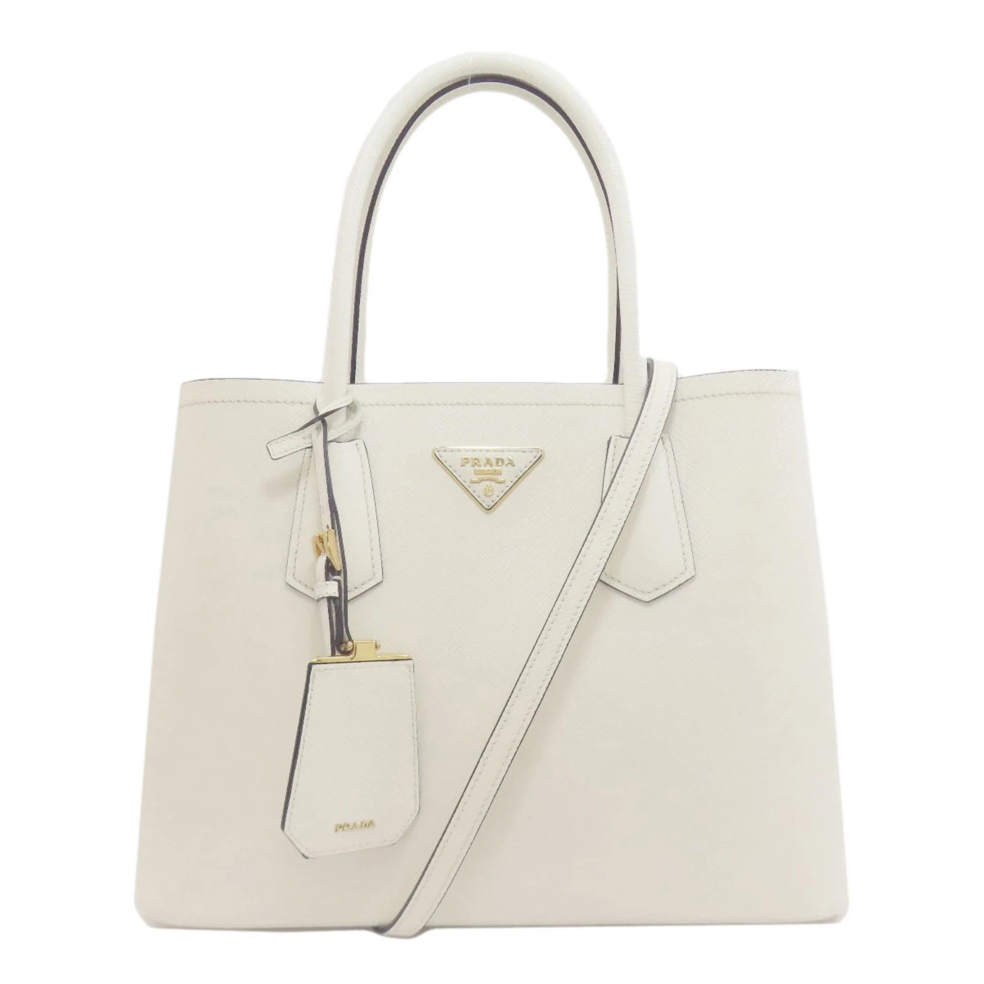 Pre-Owned Prada 1BG887 Double Medium 2-Way Tote Bag Saffiano Women's PRADA (Good) | Walmart (US)