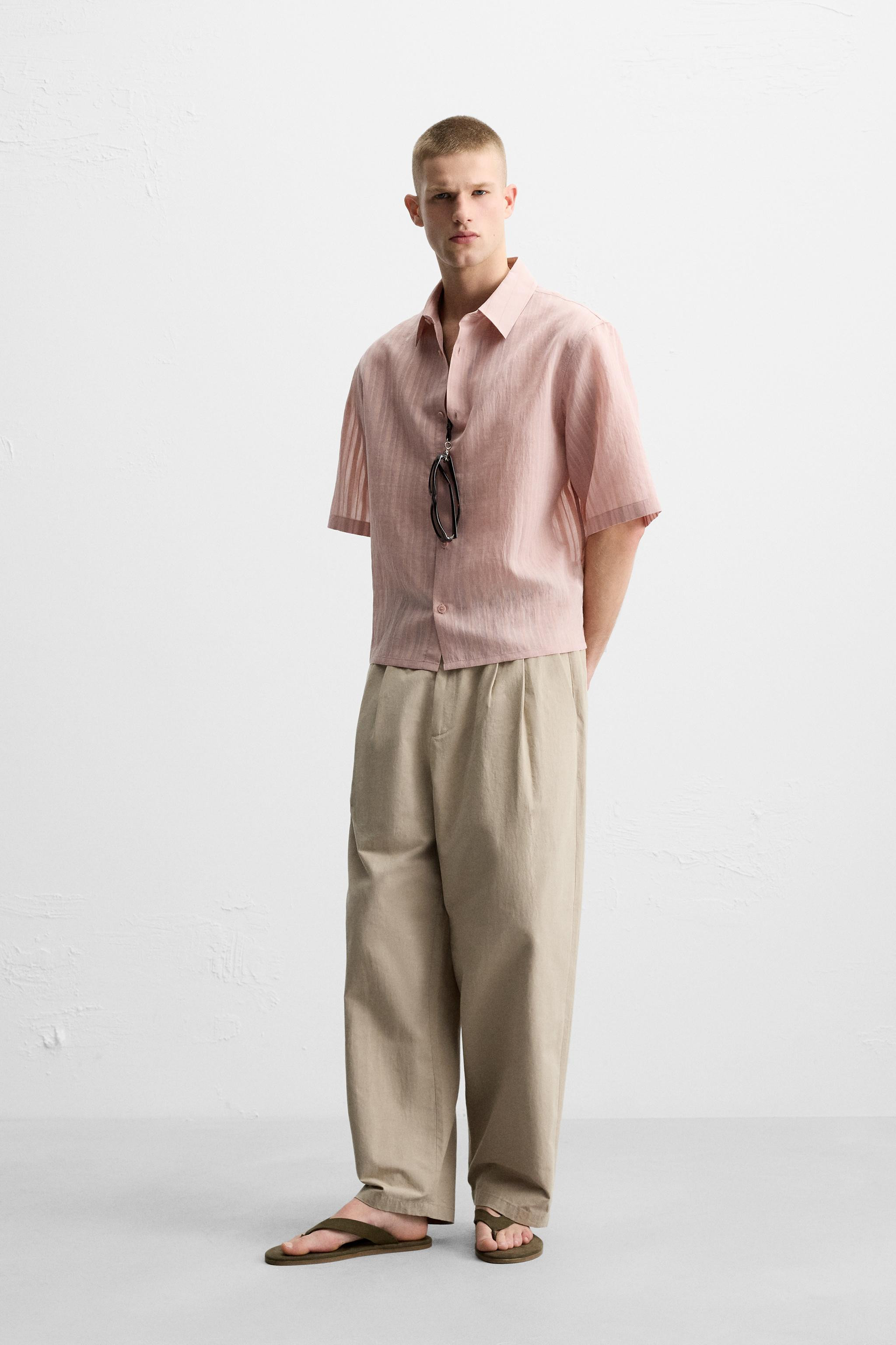 STRIPED JACQUARD SHIRT | Zara US