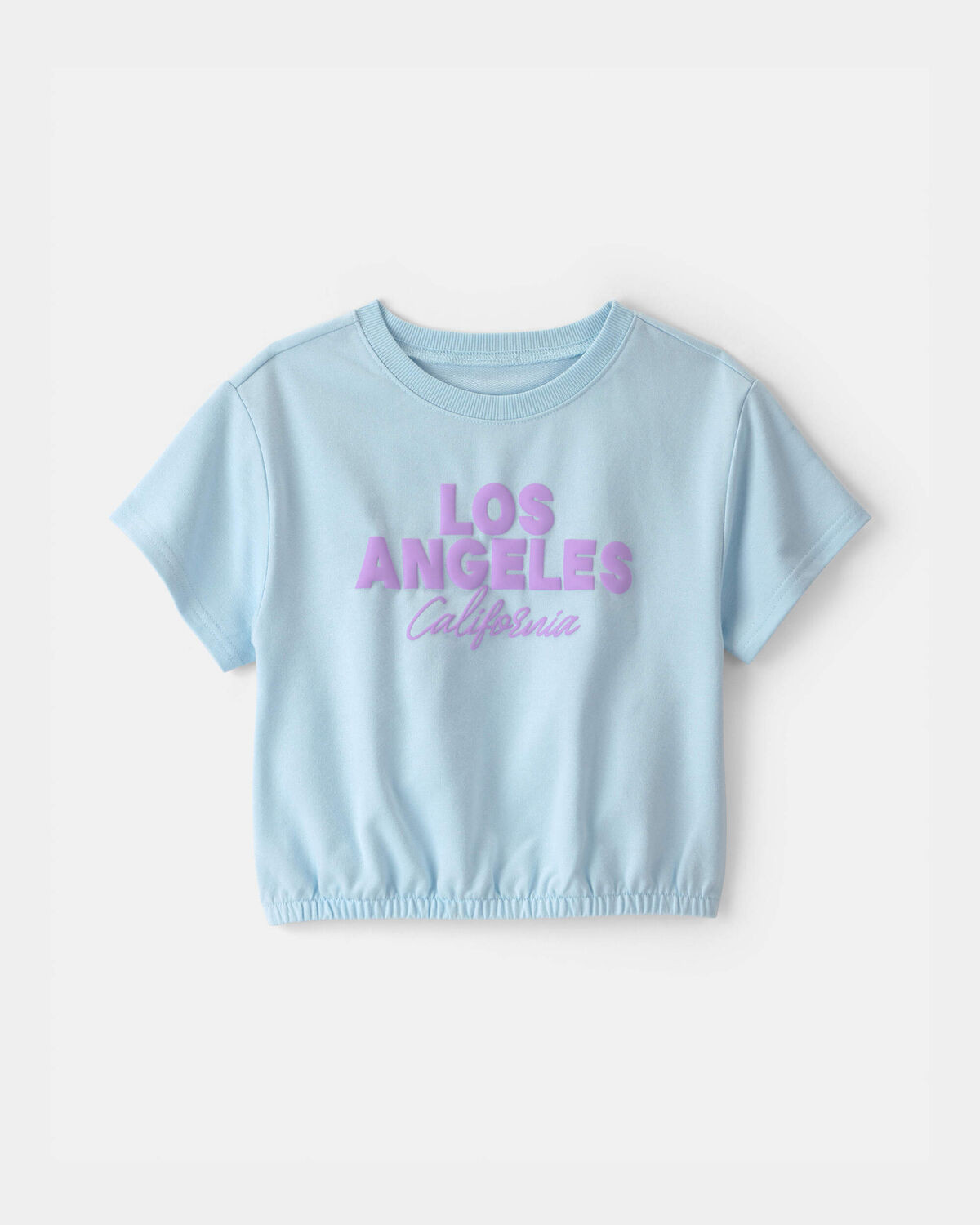 Girls 'Los Angeles' French Terry Top - Blue | Carter's Inc