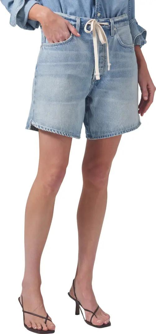 Brynn Drawstring Denim Shorts | Nordstrom