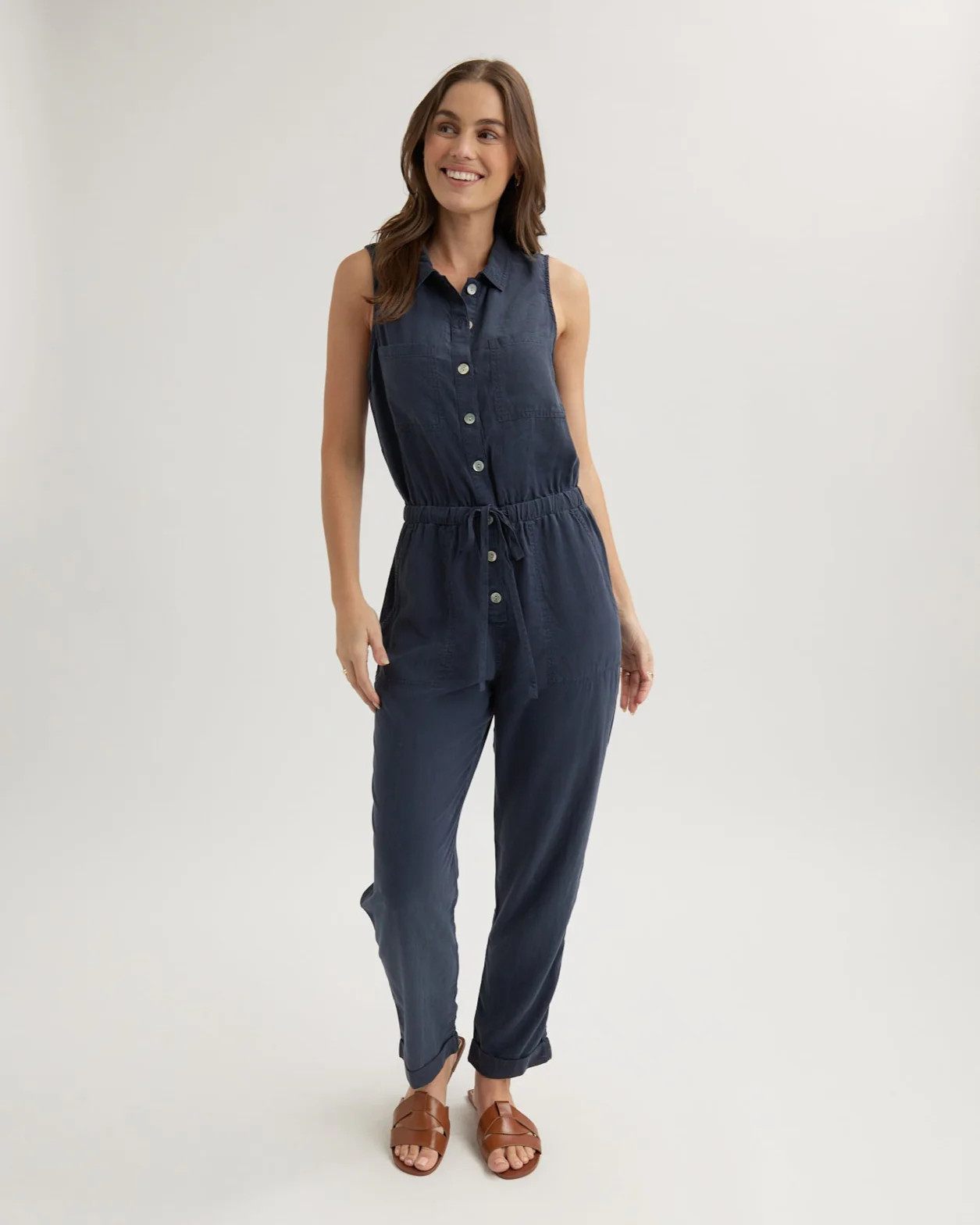 Pocket Jumpsuit in Endless Sea - Bella Dahl | Bella Dahl