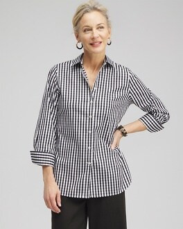 No Iron™ Stretch Gingham Shirt | Chico's