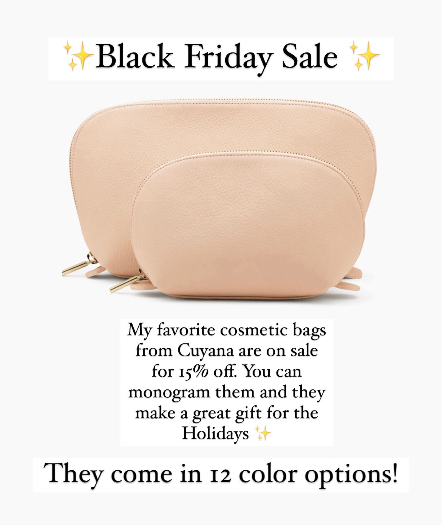 Cuyana Black Friday sale. Take 15% off carefully curated selection of gifts!

#LTKHoliday #LTKCyberweek #LTKGiftGuide
