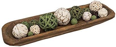 RELODECOR Long Wooden Dough Bowls For Decor Centerpiece, Hand Carved Rustic Wood Dough Bowl Bague... | Amazon (US)