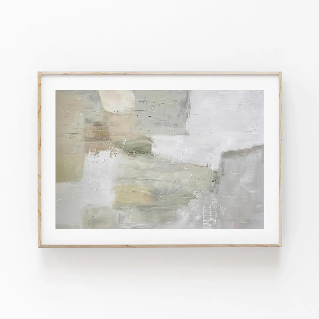 Abstract Sage Green Art Print | Acrylic Painting | Modern Minimalist Poster | Stretched Canvas Wa... | Etsy (US)