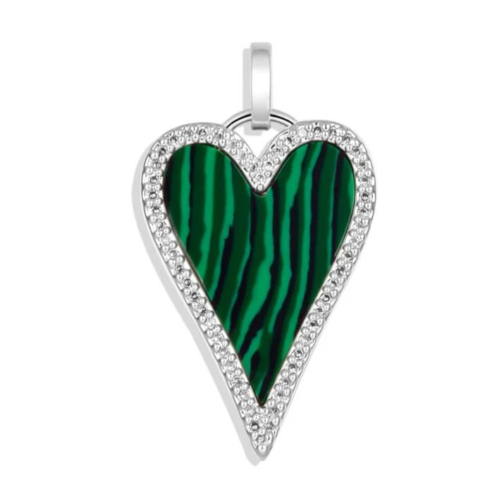 Malachite Heart Charm | Allie + Bess