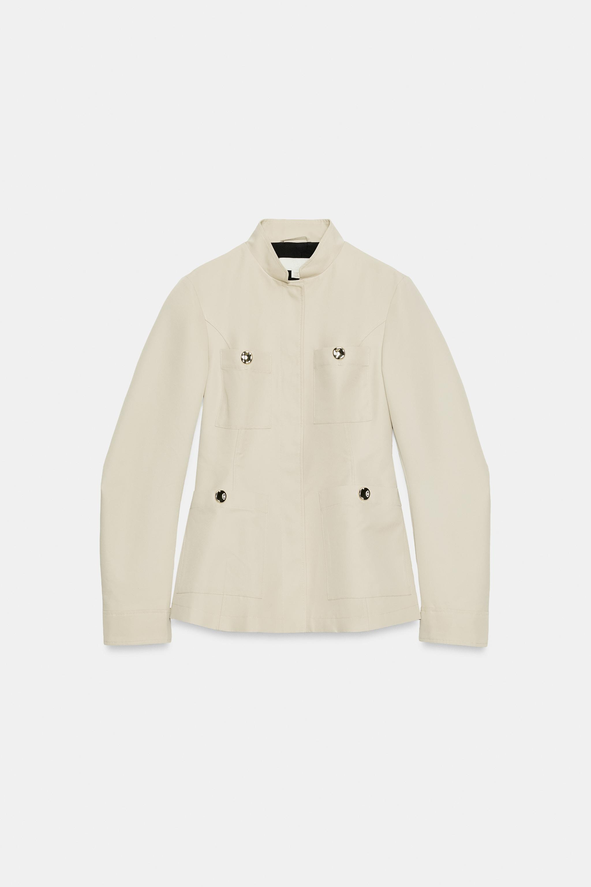 FITTED STAND-UP COLLAR JACKET | Zara US