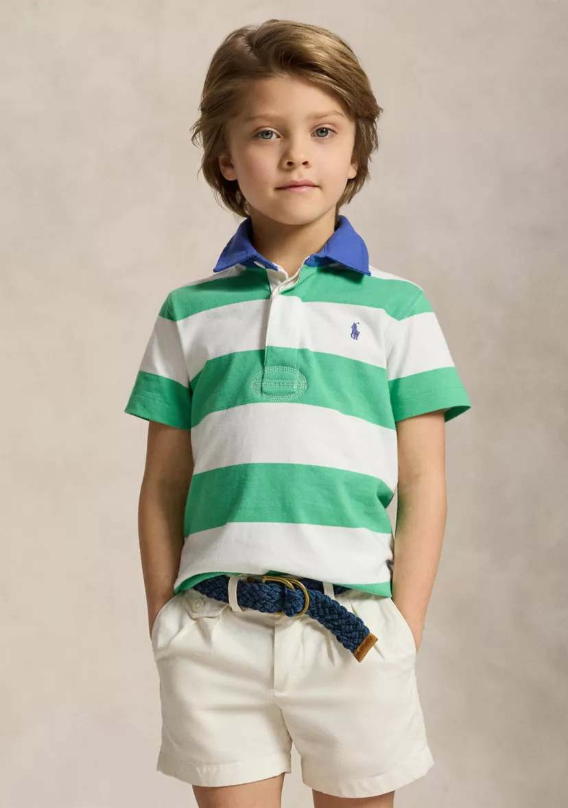 Boys 2-7 Striped Cotton Short-Sleeve Rugby Shirt | Belk
