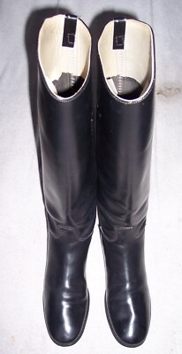 Marlborough sz 7.5 (6 UK) Black Leather 18" Equestrian Riding Boots England  | eBay | eBay US