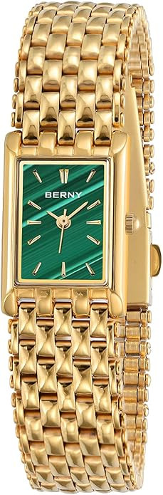 BERNY Gold Watches for Women Updated Ladies Quartz Wrist Watches Stainless Steel Band Womens Smal... | Amazon (US)