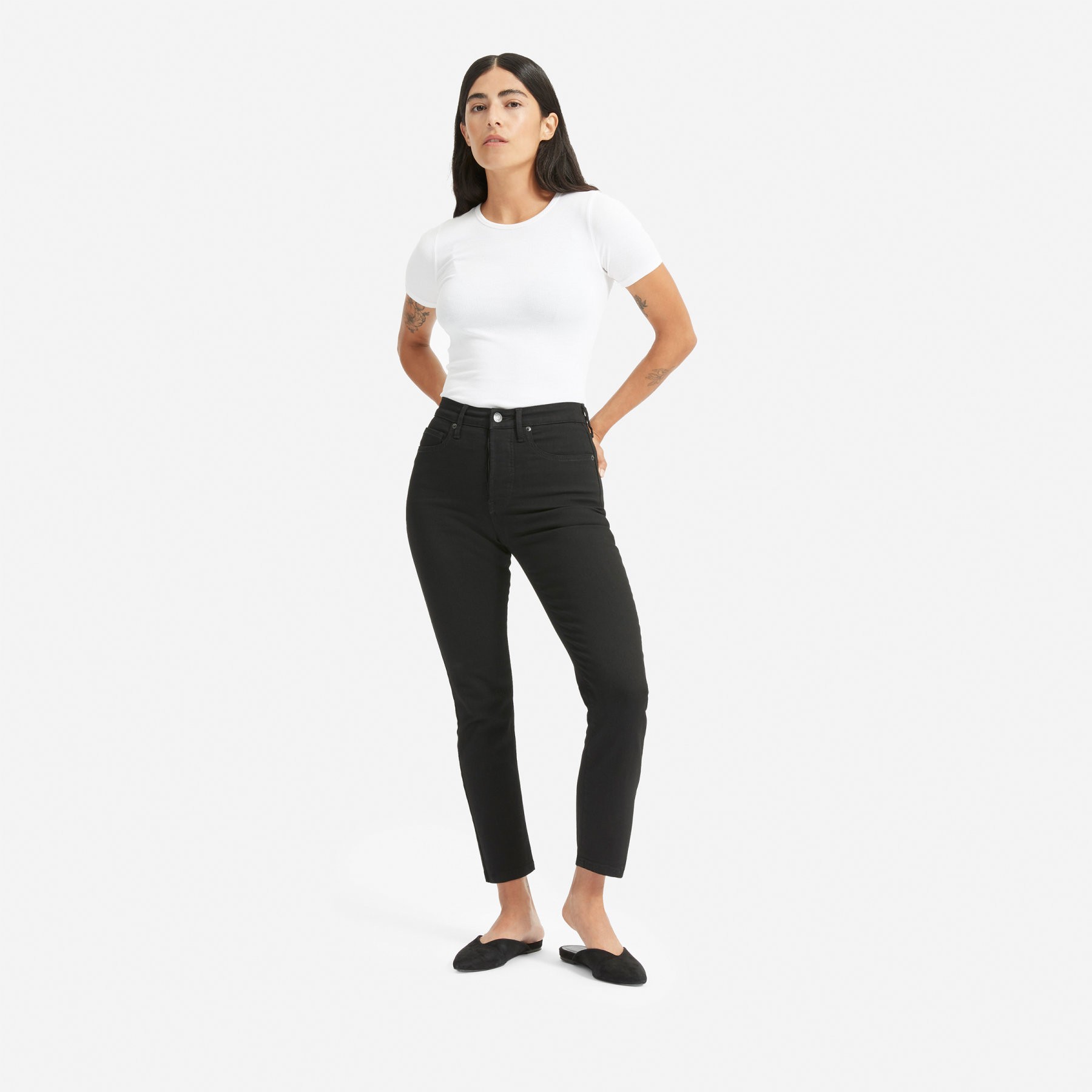 The Authentic Stretch High-Rise Cigarette Ankle Jean | Everlane
