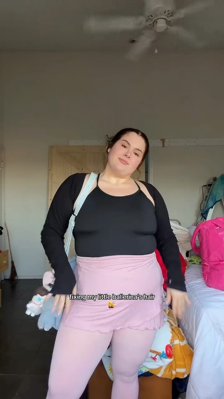 wrap skirt+scrunchie combo is top tier #plussize #adultballet #adultbeginnerballet #balletcore #plussizeedition