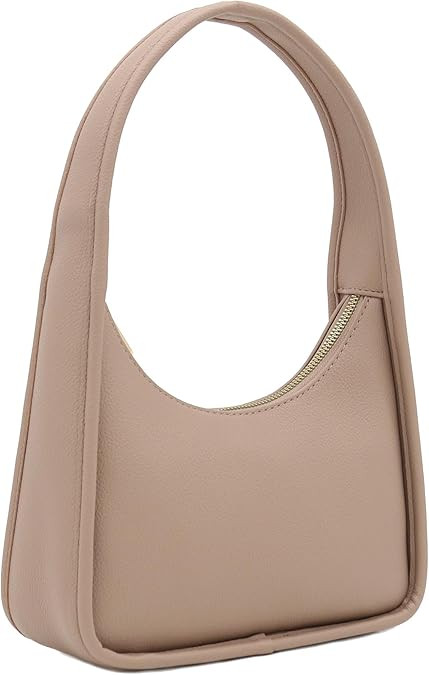 FashionPuzzle Small Minimalist Shoulder Bag for Women, Faux Leather Underarm Purse, Chic Top Hand... | Amazon (US)