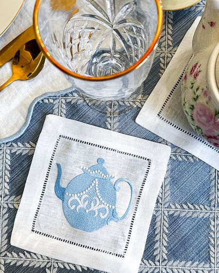 Bridgerton inspired table setting! Shop napkins at www.mrsevansplace.com

#LTKhome #LTKSeasonal