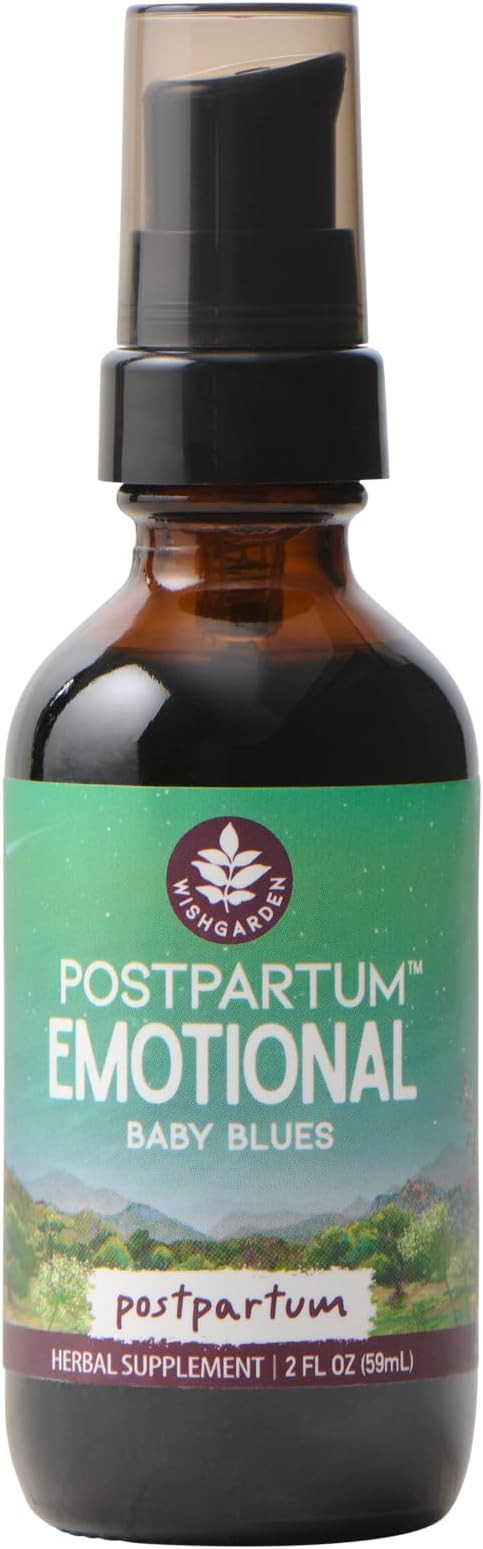 WishGarden Herbs Postpartum Emotional Baby Blues, Herbal Mood Support Tincture, St. John's Wort, ... | Amazon (US)