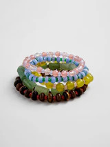 Darcy Semi-Precious Beaded Bracelet Set - Muted Multi | BaubleBar