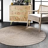nuLOOM Wynn Braided Indoor/Outdoor Area Rug, 4' Round, Tan | Amazon (US)
