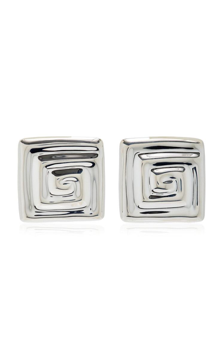 Uzu Square Recycled Sterling Silver Earrings | Moda Operandi (Global)