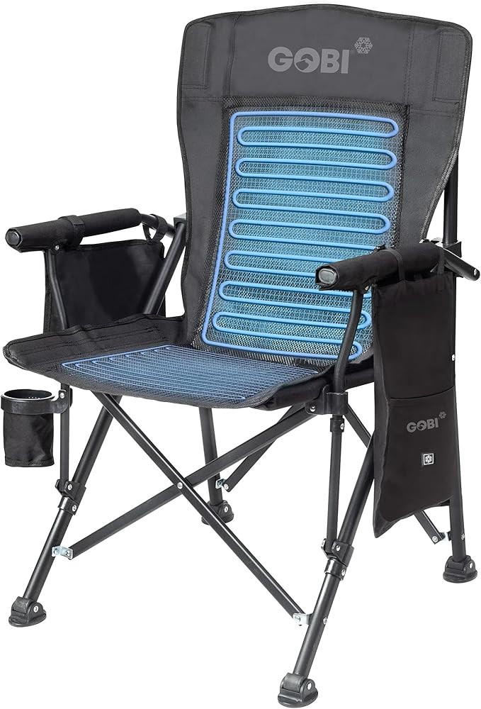 Gobi Heat Zephyr Dual Zone Cooled Camping Chair – Water Circulatory System, USB Rechargeable Ba... | Amazon (US)