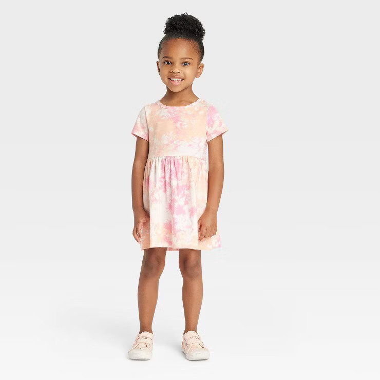 Toddler Girls' Warm Tie-Dye Short Sleeve Dress - Cat & Jack™ | Target