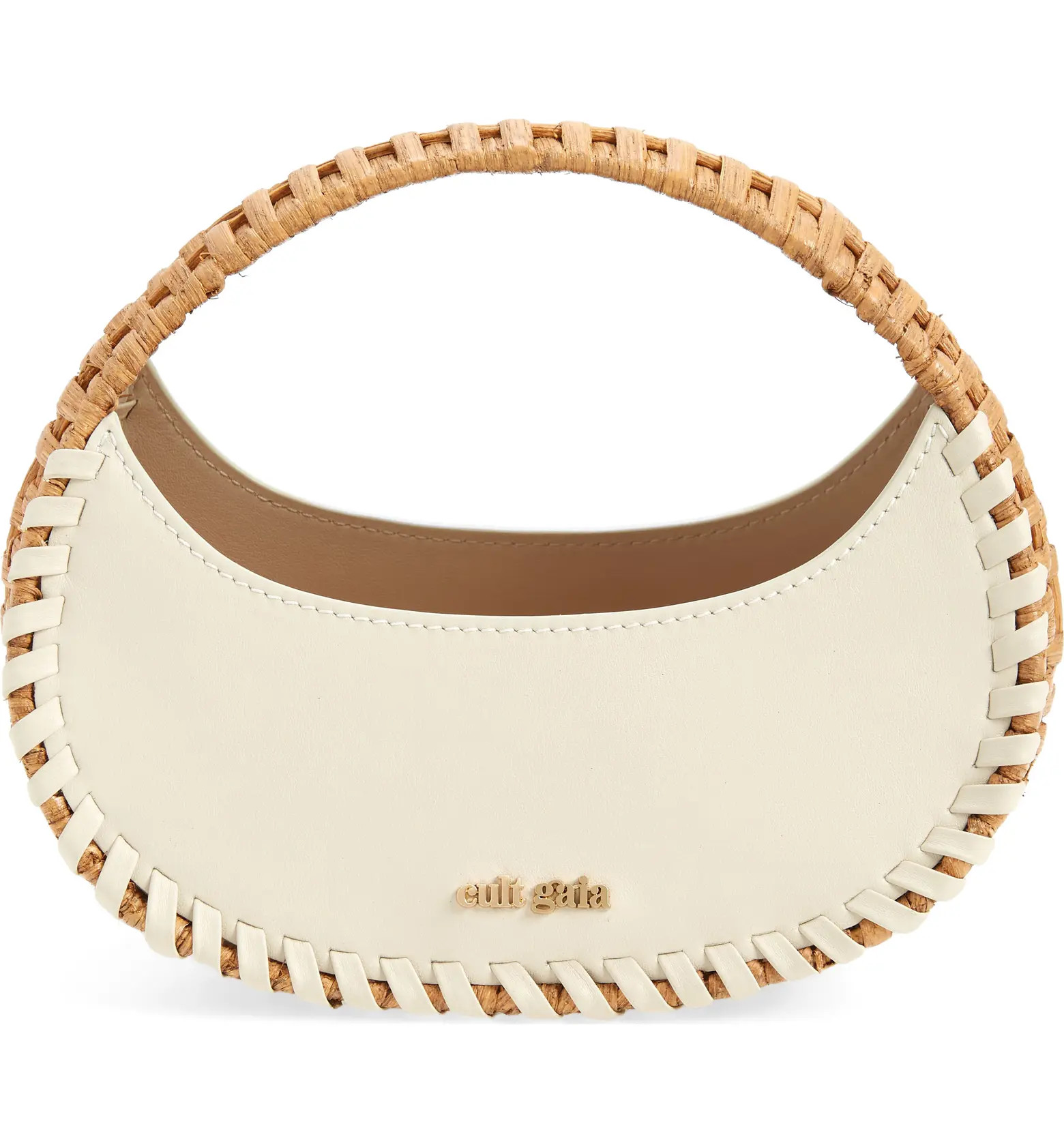 Aiko Leather & Rattan Top Handle Bag | Nordstrom