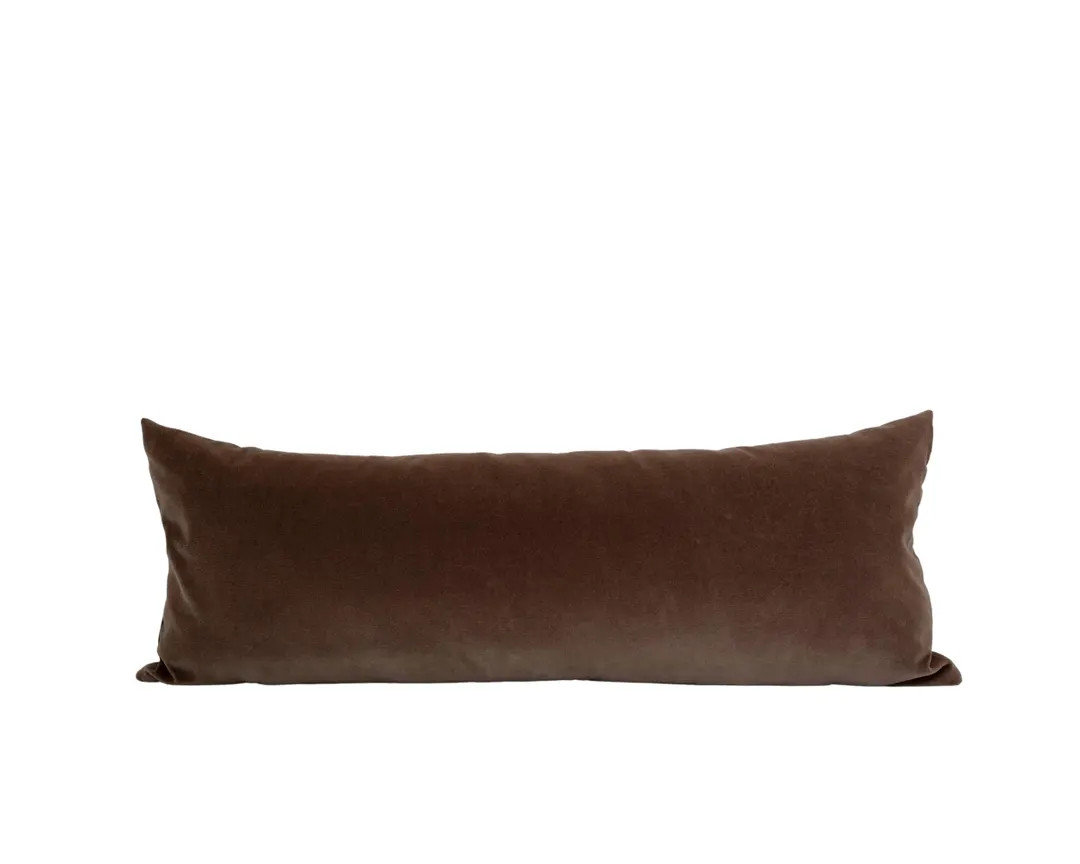 WREN || 14x36 Chocolate Brown Velvet Pillow Cover Dark Brown Pillow Brown Lumbar Pillow Long Brow... | Etsy (US)