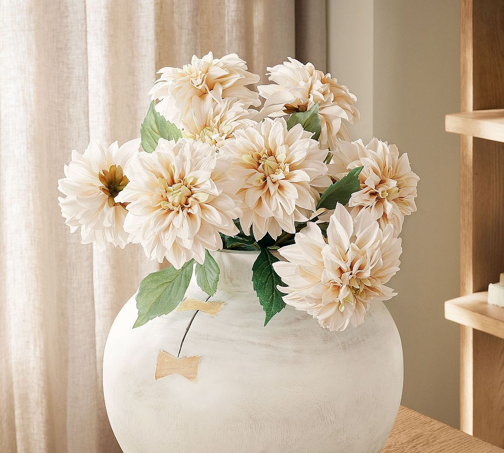 Faux Cream Dahlia Bundle | Pottery Barn (US)