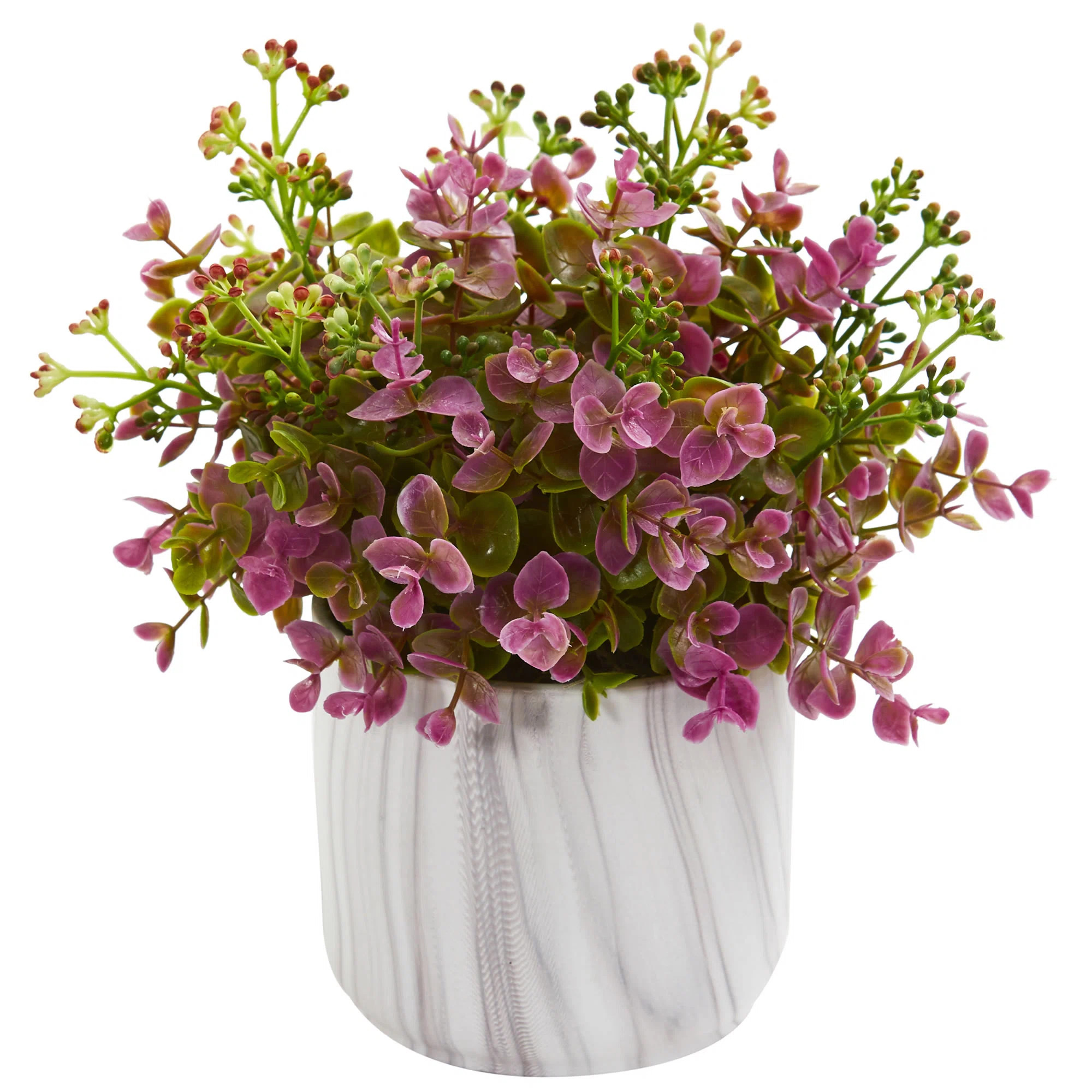 9'' Faux Eucalyptus Plant in Ceramic Decorative Vase | Wayfair North America