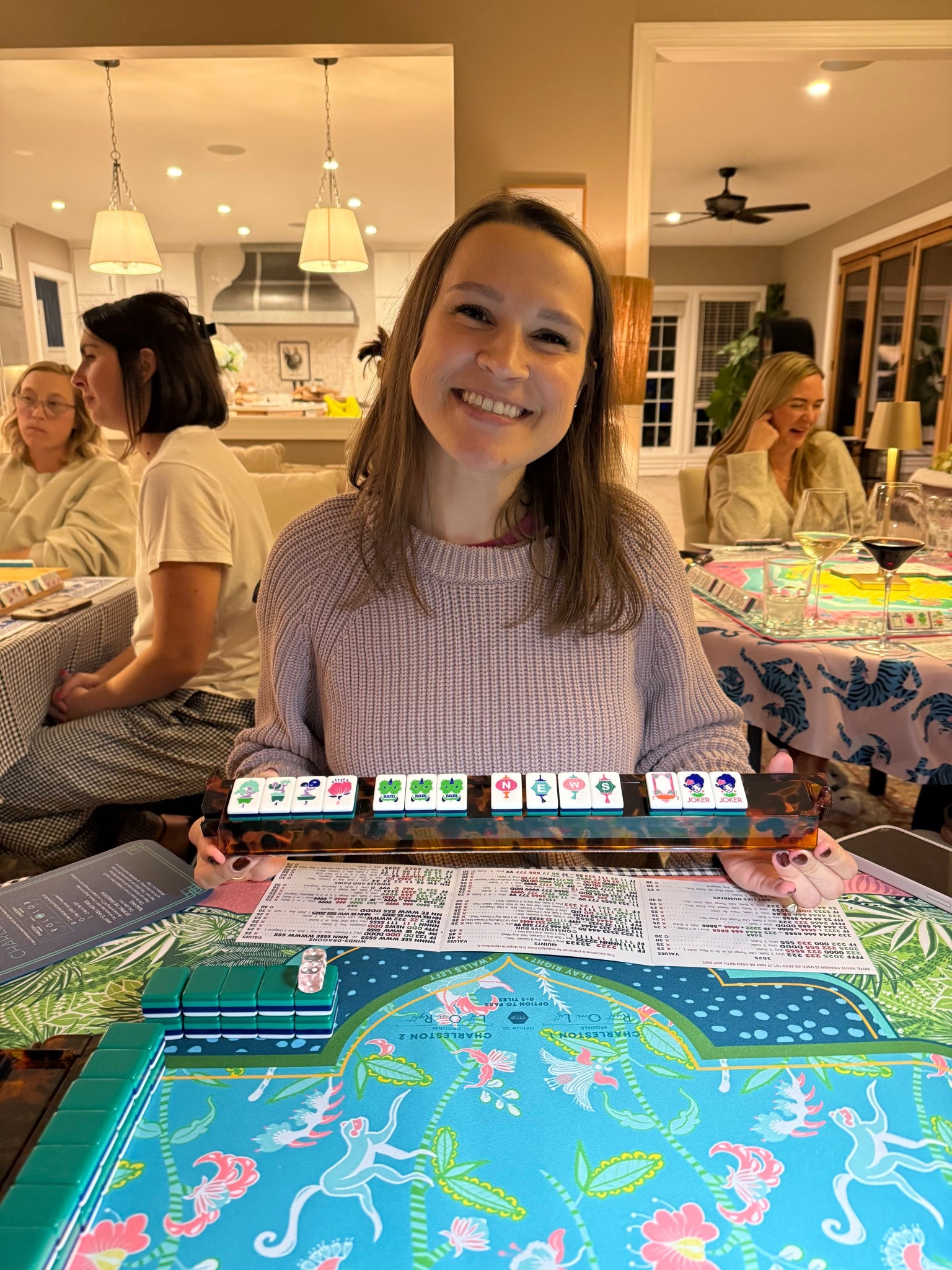 Won my first game of Mahjong by myself! This game is such a good excuse for a girls night  