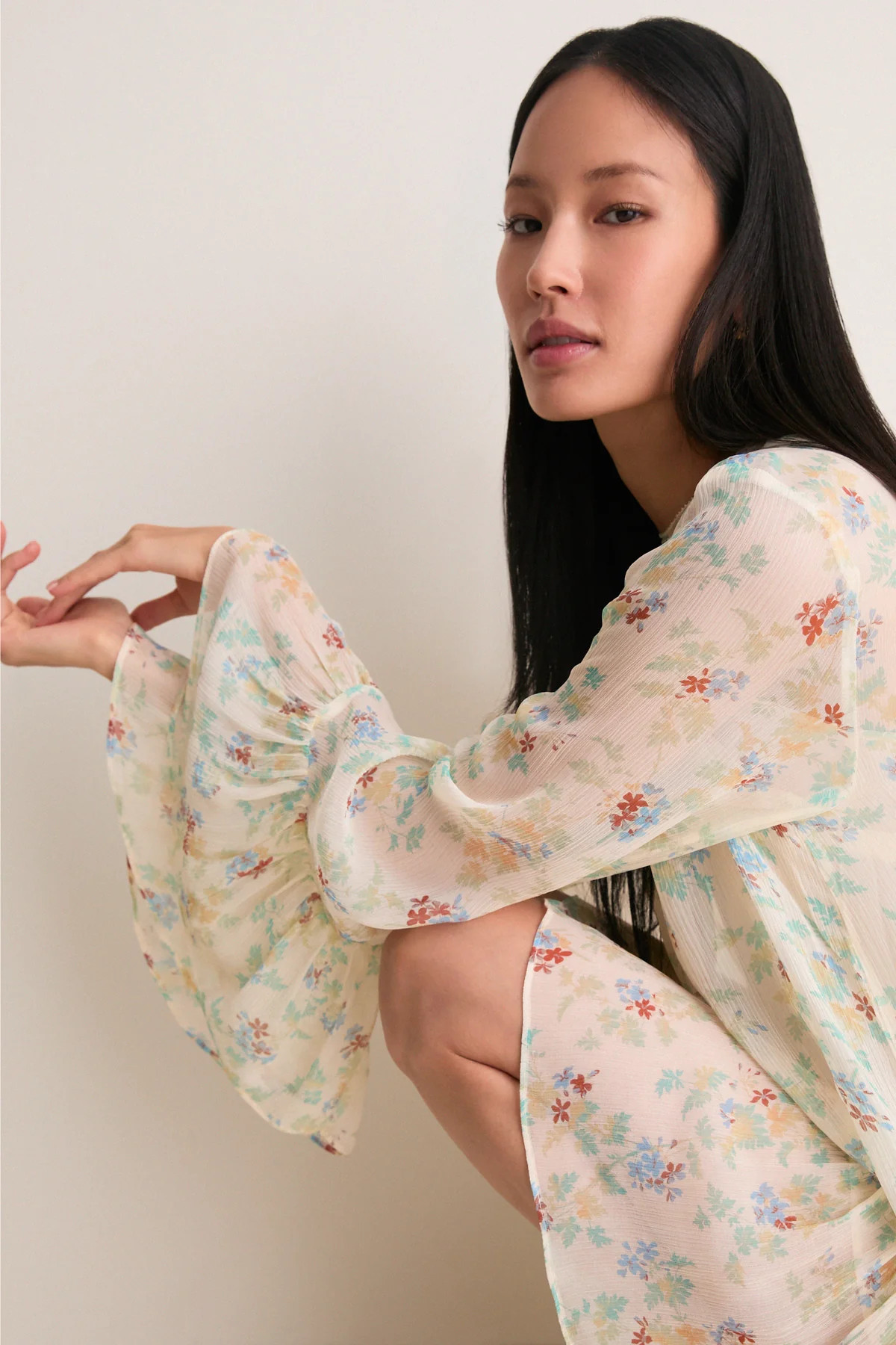 Moon Petal Emmeline Silk Mini Dress | Tuckernuck (US)